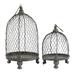 A&B Home Phineas Antique Bronze Hanging Wire Mesh Candle Holders (Set of 2)