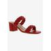 Wide Width Women's Fuss Slide Sandal by Bellini in Red Smooth (Size 9 W)