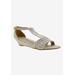 Wide Width Women's Laaris T-Strap Sandal by Bellini in Natural Microsuede (Size 12 W)