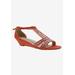 Women's Laaris T-Strap Sandal by Bellini in Orange Microsuede (Size 11 M)