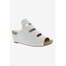 Wide Width Women's Whit Wedge Sandal by Bellini in White Smooth (Size 8 1/2 W)