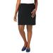 Plus Size Women's Everyday Stretch Cotton Skort by Jessica London in Black (Size S)