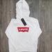 Levi's Tops | Levi's Graphic Logo Sports Hoodie Juniors Size Xs Nwt | Color: Red/White | Size: Juniors Size Xs