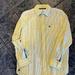 American Eagle Outfitters Shirts | American Eagle Long Sleeve Button Up The Front Stripe Shirt With A Pocket | Color: White/Yellow | Size: L