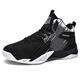 Men's Breathable Knit Fabric Comfortable High-Top Trainers Shoes Shoes Basketball Shoes Casual Sneakers Black 10 UK