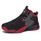 Men's Breathable Knit Fabric Comfortable High-Top Trainers Shoes Shoes Basketball Shoes Casual Sneakers red 12 UK