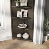 Marbella Transitional 5-Shelf Corner Bookcase by Furniture of America