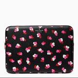 Kate Spade Accessories | Kate Spade Staci Flutter Hearts Printed Laptop Sleeve | Color: Black/Pink | Size: 10.6” H X 15.3” W X 0.8” D