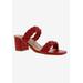 Wide Width Women's Fuss Slide Sandal by Bellini in Red Smooth (Size 10 W)