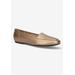 Wide Width Women's Thrill Pointed Toe Loafer by Easy Street in Bronze (Size 8 W)