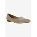 Wide Width Women's Flora Flat by Bellini in Nude Combo (Size 7 1/2 W)