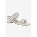 Wide Width Women's Fuss Slide Sandal by Bellini in White Smooth (Size 9 1/2 W)