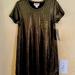 Lularoe Dresses | Lularoe Elegant Style “Scarlett” Dress In Size 6. Bnwt. | Color: Black/Gold | Size: 6g