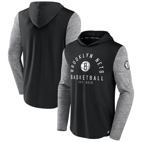 mens-fanatics-black-heathered-charcoal-brooklyn-nets-deep-rotation-performance-pullover-hoodie/