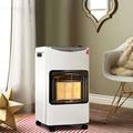 BTGGG Portable Gas Heater 4.2kw Calor Gas Heaters Indoor,Infrared Heating & Electric Ignition Mode Gas Heaters with Wheels comes with Free Hose and Regulator for Home Outdoor,White(42 x 30 x 73cm)