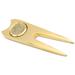 Gold William & Mary Tribe Golf Divot Repair Tool