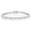 Diamond Treats Mens Tennis Bracelet, Solid 925 Sterling Silver Bracelets for Men with 4mm AAA Sparkling White Cubic Zirconia Stones, Stylish 20 cm Tennis Bracelet for Men, Mens Bracelets with Gift Box