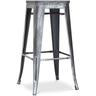 Tabouret de bar design industriel - Bois et acier - 76cm - Stylix Industriel