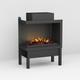 muenkel design wall fire electronic PRO FL 800 [Opti-myst Elektrokamineinsatz Wandeinbau]: Glasscheibe links - ohne Dekoholz - Ohne Heizung - Tank