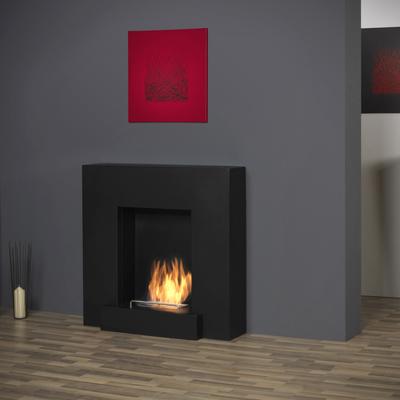 muenkel design breeze [Ethanolkamin mit Sockel]: schwarz-grau - L - safety burner 450