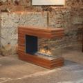 muenkel design loft.line -- C-02 Raumteiler Ethanol Kamin: Holzfurnier