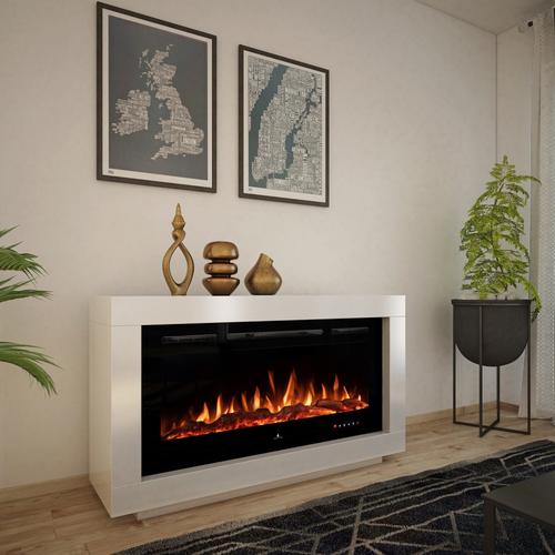Noble Flame OHIO [Design Standkamin mit Elektrofeuer]: Schwarz