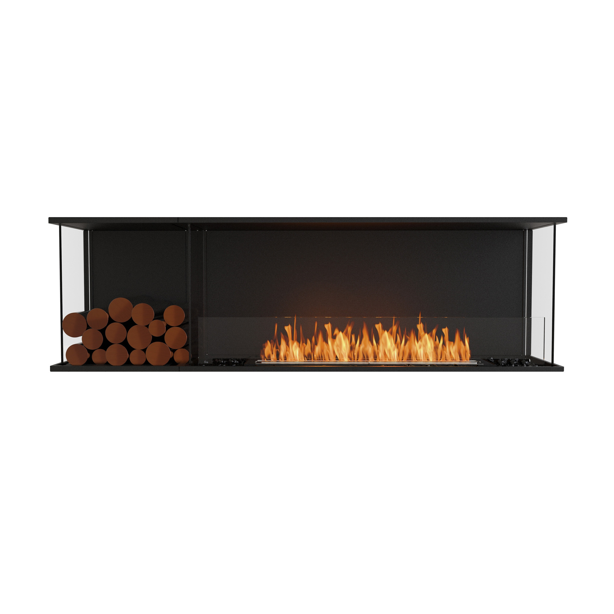 EcoSmart Flex - Dreiseitig offen [Ethanol Einbau Gehäuse]: Flex68 - Holzbox linksseitig Image