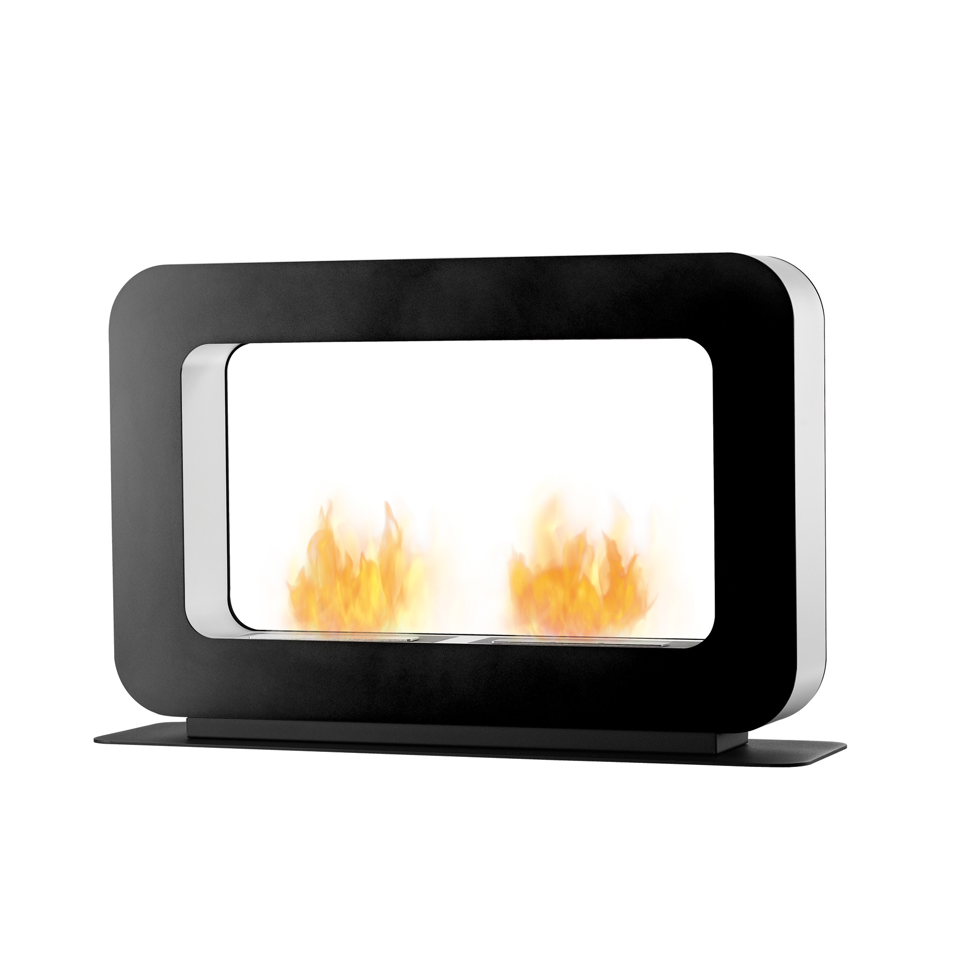 safretti Curva DT Standfeuer / Ethanol Kamin: Schwarz