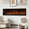 muenkel design wall fire electronic PRO [Opti-myst Elektrokamineinsatz Wandeinbau]: 1650 mm - mit Dekoholz - Ohne Heizung - Wasserleitung