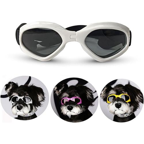 Haustierbrille Hundebrille Faltbare Haustierbrille Weiß