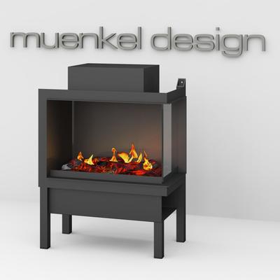 muenkel design wall fire electronic PRO FR 800 [Opti-myst Elektrokamineinsatz Wandeinbau]: Glasscheibe rechts - ohne Dek