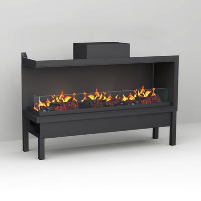 muenkel design wall fire electronic PRO FL 1610 [Opti-myst Elektrokamineinsatz Wandeinbau]: Glas halbhoch, umlaufend - o