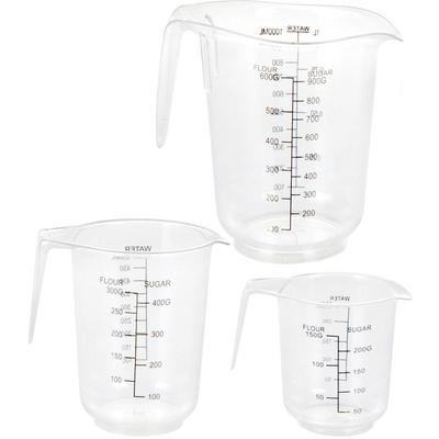 Messbecher Set 3-teilig aus Kunststoff - 250 ml, 500 ml, 1000 ml - Messkanne Image