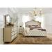 Justine Ivory and Camel 3-piece Bedroom Set with Dresser and Mirror