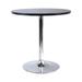 29" Round Dinning Table, Black and Chrome - Black and Chrome - 28.74 x 28.74 x 29.53 inches