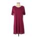 Divided by H&M Casual Dress - Shift: Burgundy Solid Dresses - Women's Size Small