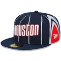 "Men's New Era Navy Houston Rockets 2021/22 City Edition Official 59FIFTY Fitted Hat"