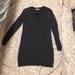 Madewell Dresses | Madewell Merino Wool Lace Up Knit Sweater Dress | Color: Black/Gray | Size: S