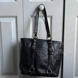 Coach Bags | Coach Black Leather Tote Bag F11524 With Dust Bag | Color: Black | Size: Os