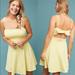 Anthropologie Dresses | Nwot Anthropologie Hutch Molly A-Line Tie Dress Lg | Color: White/Yellow | Size: L