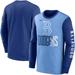 Men's Nike Royal/Light Blue Los Angeles Dodgers Cooperstown Collection Rewind Splitter Slub Long Sleeve T-Shirt