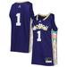 Men's adidas #1 Purple Alcorn State Braves Honoring Black Excellence Replica Basketball Jersey