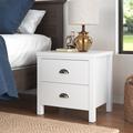 Three Posts™ Teen Humberto 22" Height 2 - Drawer Nightstand Wood in White | 22 H x 22 W x 18 D in | Wayfair 5683AE3FA63C4C4A9CE40886571470E9