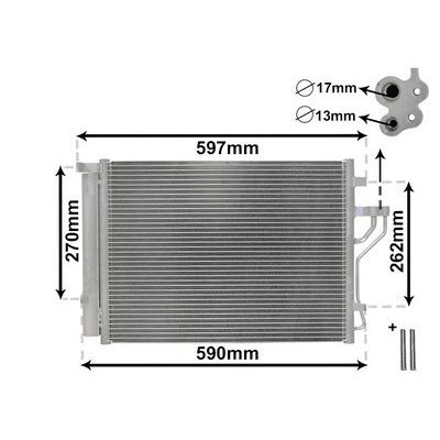 VAN WEZEL Kondensator, Klimaanlage mit Zubehör für HYUNDAI 976062Y000 976062Y001 97606-2Y001 82005280