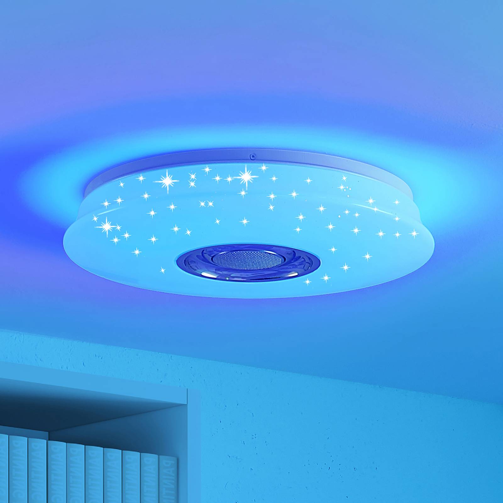 LED Deckenlampe Elpida Lindby, dimmbar, weiß / opal, für Wohn- / Esszimmer, Kunststoff, Modern, LED Deckenleuchte