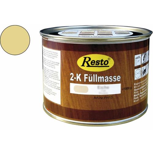 2K Füllmasse inkl. Härter Holz-Spachtelmasse lackierbar 500 g Eiche hell – Resto