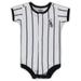 Newborn White/Black Chicago White Sox Power Hitter Short Sleeve Bodysuit