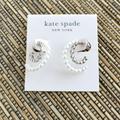 Kate Spade Jewelry | Kate Spade Pearl Caviar Double Huggie Earrings Silver | Color: Silver | Size: Os