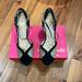 Kate Spade Shoes | Nib Kate Spade Corinne Heels In Black Suede And Gold Glitter. Size 10 | Color: Black/Gold | Size: 10