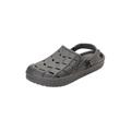 Extra Wide Width Men's Rubber Clog Water Shoe by KingSize in Carbon (Size 16 EW)